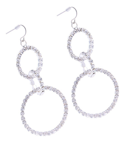 Festa De Noiva Delicado Strass Prata Cristal Três-anel