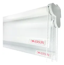 Comprar Cortina Roller Doble 170x170 Cm Blackout + Sunscreen 6% Blanco Coversun, Facil Instalacion, Tela Pvc Resistente, Aislante Termico Y Acustico, Soportes Metalicos, 170 Ancho X 170 Alto Blanco