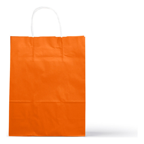 Sacola De Papel Kraft Colorido P 18x22x9cm 50und Cor Laranja