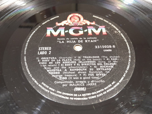 Vinilo - La Hija De Ryan - Soundtrack - Maurice Jarre - 1970 Estándar (Usado)
