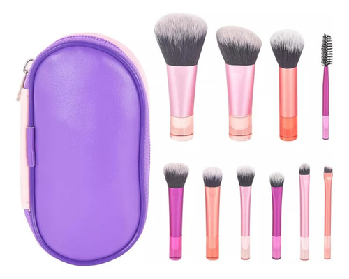Xd Conjunto De 10 Mini Pincéis De Maquiagem