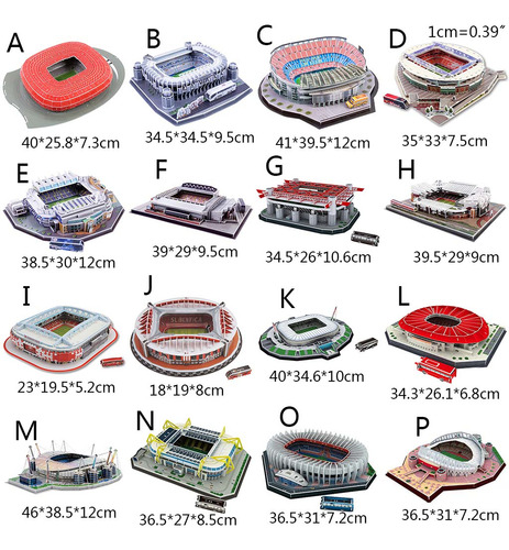(e) Parque De FĂștbol 3d Jigsaw World Football Stadium