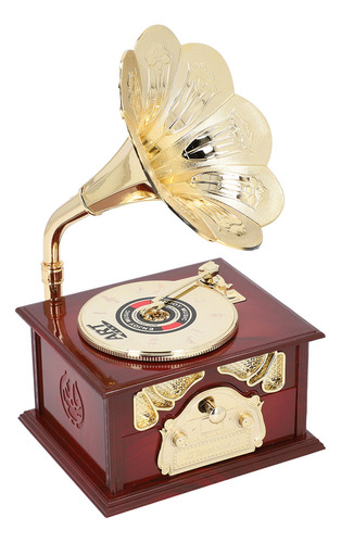 Gramófono Clockwork Music Exquisito Mecánico Retro
