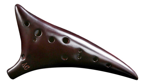 Ocarina Cerámica 12 Agujeros Alto.pintada.mano Con Funda .