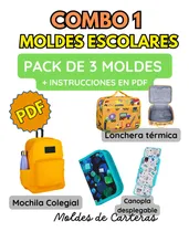 Comprar Moldes De Carteras Combo 1 Moldes Escolares 3 Moldes Pdf Unico