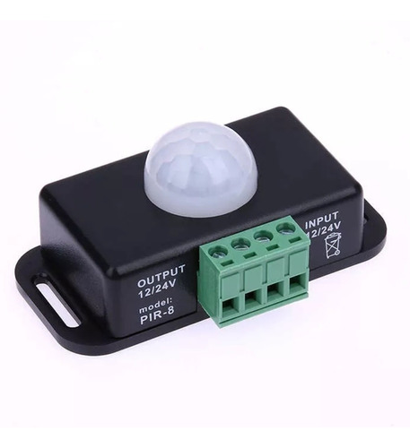 Sensor De Movimiento Pir-8 Caja Negra  Tiras Led 12a24 V 