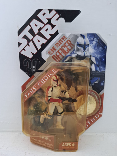 Clone Trooper Officer Rojo 30th Star Wars 2007 ( Sin Abrir) (Usado)