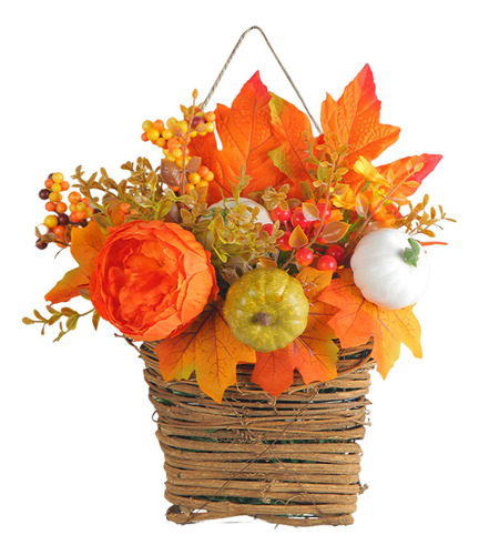 Cesta De Flores Para Colgar En La Puerta, Cesta De Flores De