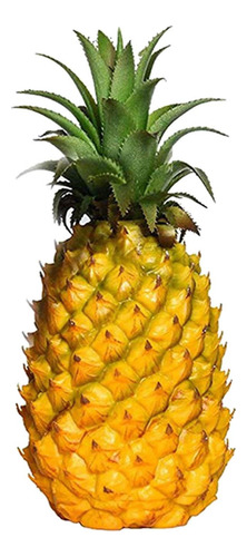Estatuilla De Piña Artificial Realista, Amarillo 21x8cm