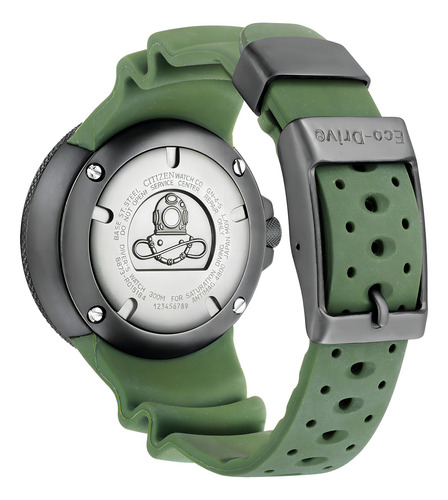 Reloj Citizen Bj805717x Hombre Promaster Eco Drive Color de la malla Verde Color del bisel Negro Color del fondo Verde