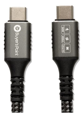 Buyer's Point Cable Usb C 4 | 3.3 Pies | 3.3 Ft, Plug-and-pl
