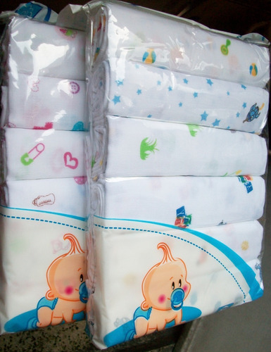 Pañales Curity De Tela Estampados Y Lanita