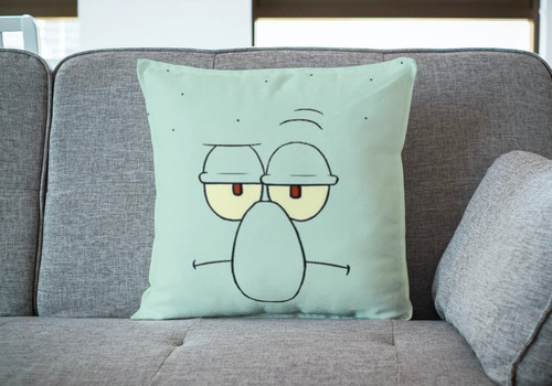 Cojin Decorativo Calamardo Face Bob Esponja Diseño Unico