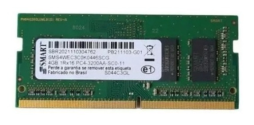 Memoria Ram Ddr4 3200mhz 4gb Smart Notebook Sodimm (Usado)