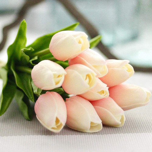 10 Units Of Artificial Tulips, Flowers, Touch