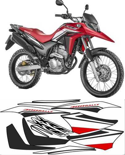 Kit Faixas Adesivo Emblemas Xre 300 Rally 2013 , 2014 , 2015