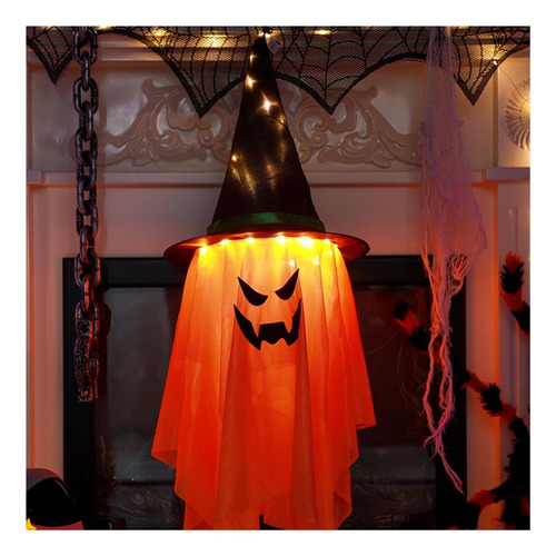 Sombrero De Bruja Led Halloween String Luces Decoración