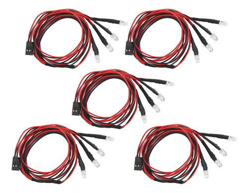 Rc Car, 5 Unidades, 4 Luces Led, Faros Modificados De 5 Mm P