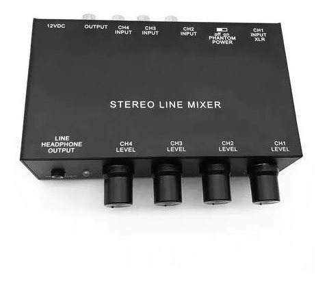 Imagen 6 de 10 de Mixer Linea 4 Canales Phantom Power Mx500 N-audio Mx500
