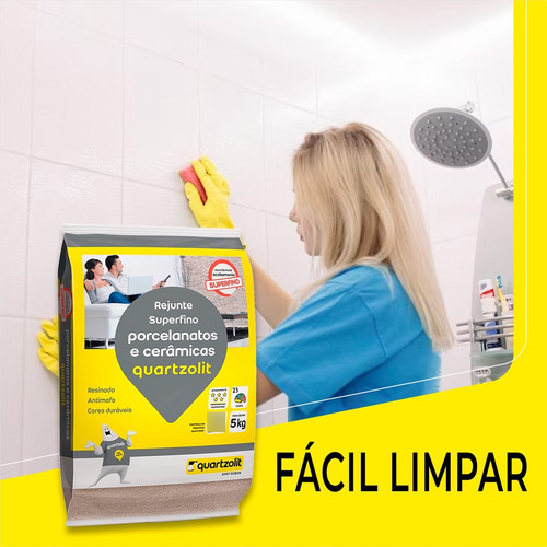 Rejunte Quartzolit Fácil De Misturar /aplicar 5kg Kit C/ 2un
