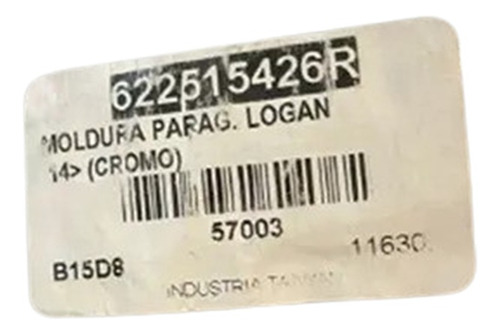 Moldura Cromada Rejilla Renault Logan 14/18