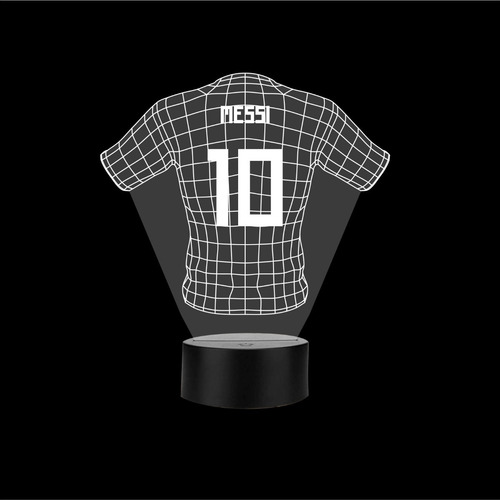 Lámpara Camiseta Messi Fubol Art12647 Estructura Negra
