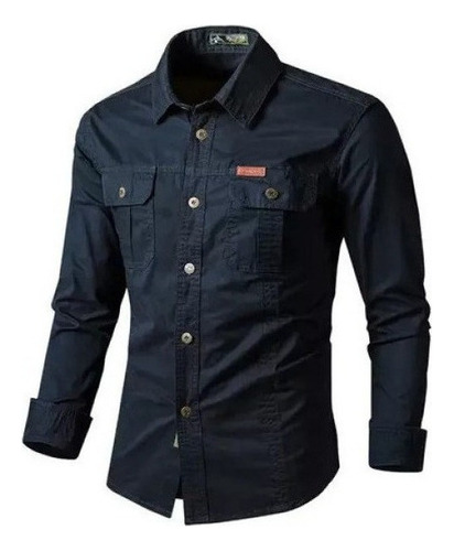 Casual Loose Camisa De Trabajo De Manga Larga Hombres [u]