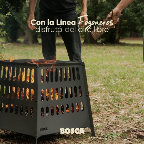 Fogonero Brasero Firepit 500 Bosca Armable Cuadrado Parrilla