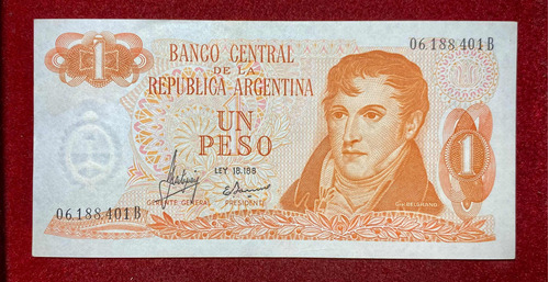 Billete 1 Peso Ley Argentina 1970 Bottero 2302 Serie B