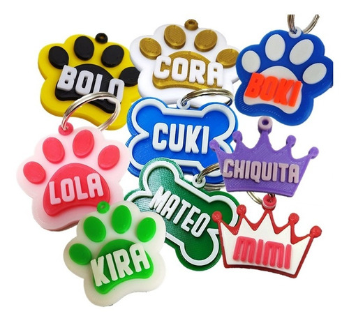 Chapita Mascota 3d Perro Gato Identificación Oferta