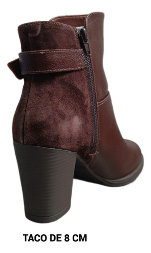 Botin Cuero Mujer Bruno Rossi Bb080 Cafe Elch Brown Gamusino