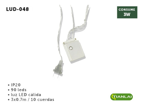 Serie Navideña Copo De Nieve Y Estrella Luz Led Cálida 3 Mts