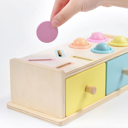 Juguete De Madera Para Clasificar Formas Y Colores, Caja De