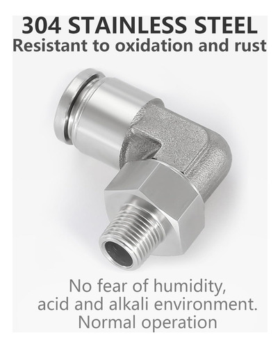 Codo Macho De Acero Inoxidable 304 De 90 Grados Para Conecta