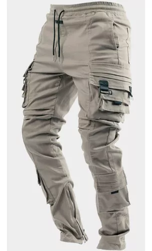 Pantalon Jogger Beige Hombre