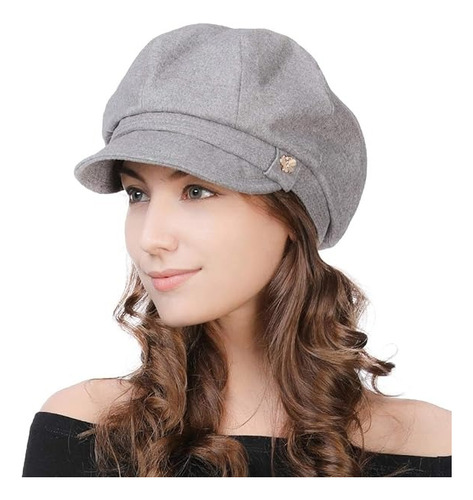 Gorra De Lana Para Mujer Con Visera Y De Boina De Invierno