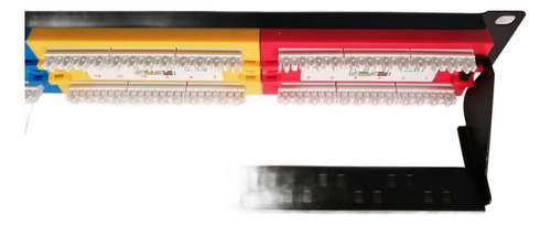 Patch Panel Coloreado Cat6 24 Puertos Funnza