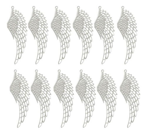12pcs Colgantes Ángel Huecas Antigua