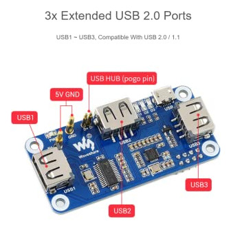 Funda Poe Ethernet Usb Hub Hat Con Caja Abx Para Raspberry P