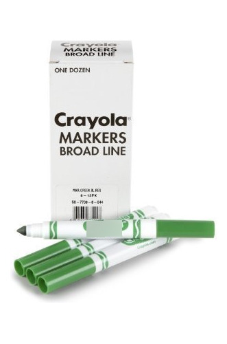 Crayola Original Bulk Marcadores, Verde (paquete De 2 12)