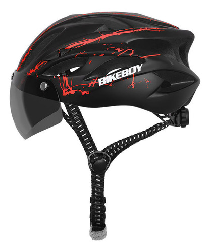 Capacete De Ciclismo P Com Óculos Capacete De Peça Única Bik