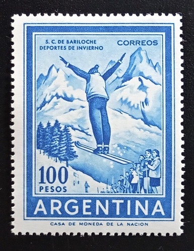 Argentina Deportes, Gj 1148 Esquí Tizado 1961 Nuevo L17204