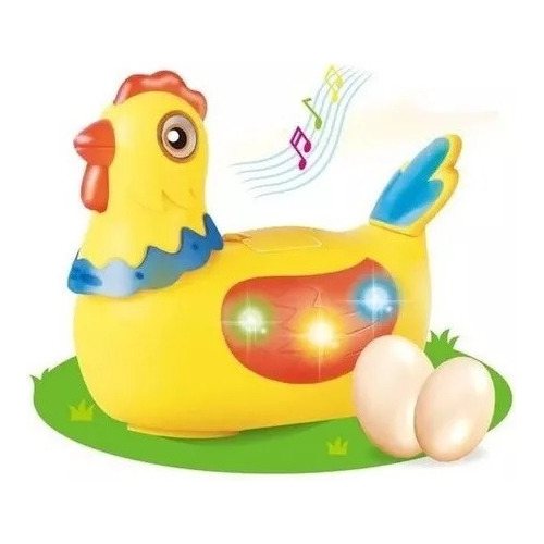 Galinha Bota Ovo Anda Com Luzes E Som Brinquedo Infantil 