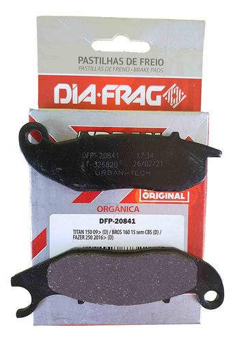 Pastilha De Freio Dianteira Honda Bros 160 2015 Sem Cbs