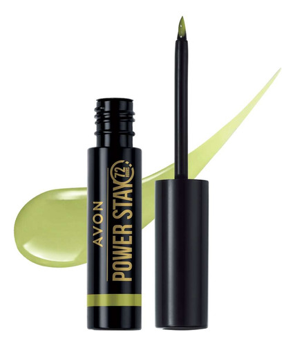 Avon Power Stay Delineador Líquido Para Ojos Larga Duración Color Lime Icon Efecto Mate
