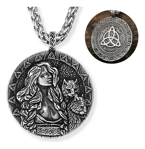 Collar Para Hombre Y Mujer Dije Freya Diosa Nórdica Vikingo
