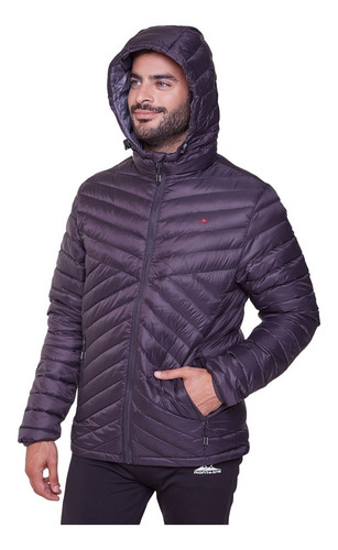 Campera De Pluma Hombre Montagne Neegan Con Capucha Duvet