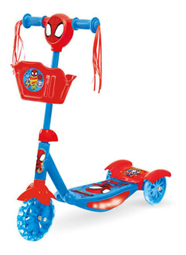 Monopatin Infantil 3 Ruedas Con Luces Y Sonido Spidey