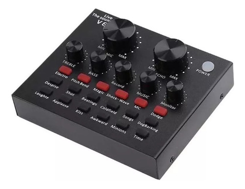 Tarjeta Sonido V8 Usb Mezclador Interfaz Audio Bluetooth