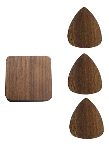 Púas De Guitarra Y Funda De Nogal, Soporte Personalizado Par